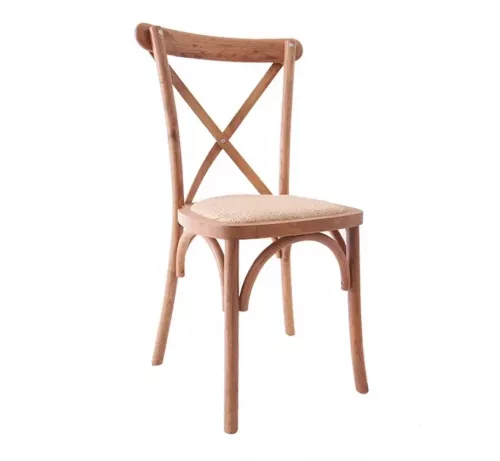 Chaise bohème bois à louer pour mariage Béziers